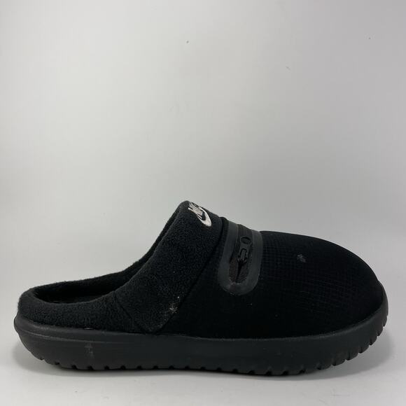 Nike Burrow Slippers Black Slip On Zip Comfort Mules DJ3130-002 Mens Size 8 - Picture 1 of 9